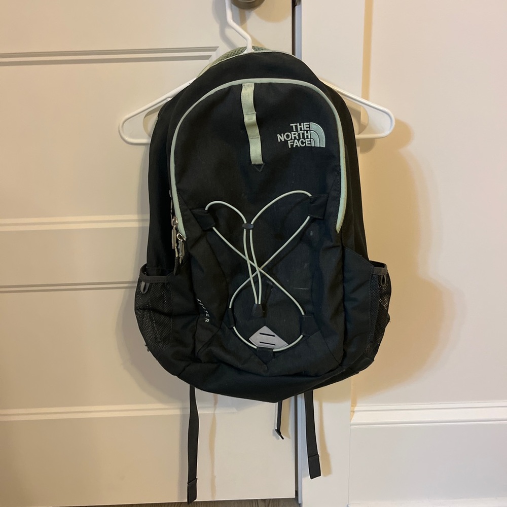 North Face Jester Mint Green and Dark Grey Backpack